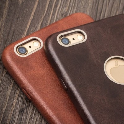 Apple iPhone 6s „QIALINO“ Slim Leather gaiši brūns ādas apvalks / Vacins.lv