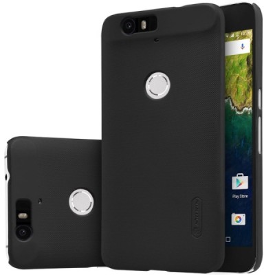 Huawei Nexus 6P Nillkin Frosted Shield melns plastmasas apvalks + ekrāna aizsargplēve / Vacins.lv