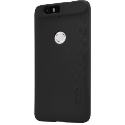 Huawei Nexus 6P Nillkin Frosted Shield melns plastmasas apvalks + ekrāna aizsargplēve / Vacins.lv