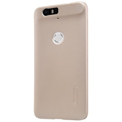 Huawei Nexus 6P Nillkin Frosted Shield zelta plastmasas apvalks + ekrāna aizsargplēve / Vacins.lv