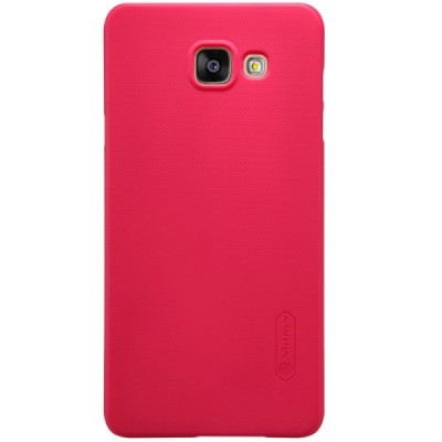 Samsung Galaxy A5 2016 (A510) Nillkin Frosted Shield sarkans plastmasas apvalks + ekrāna aizsargplēve / Vacins.lv