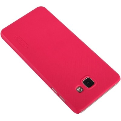 Samsung Galaxy J5 Nillkin Frosted Shield raudonas plastikinis dėklas + apsauginė ekrano plėvelė / Priedai.lt