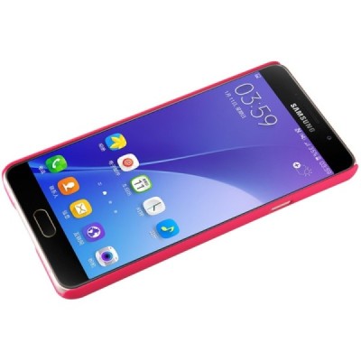 Samsung Galaxy J5 Nillkin Frosted Shield raudonas plastikinis dėklas + apsauginė ekrano plėvelė / Priedai.lt