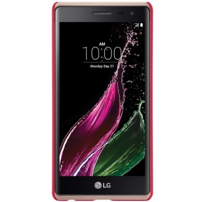 LG Zero (H650E) Nillkin Frosted Shield sarkans plastmasas apvalks + ekrāna aizsargplēve / Vacins.lv