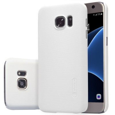 Samsung Galaxy S7 (G930) Nillkin Frosted Shield balts plastmasas apvalks + ekrāna aizsargplēve / Vacins.lv