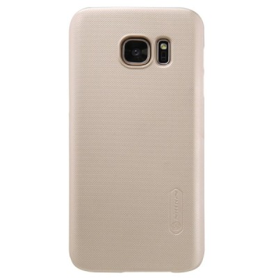 Samsung Galaxy S7 (G930) Nillkin Frosted Shield zelta plastmasas apvalks + ekrāna aizsargplēve / Vacins.lv