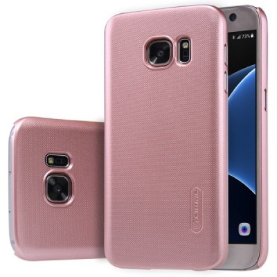 Samsung Galaxy S7 (G930) Nillkin Frosted Shield rozs plastmasas apvalks + ekrāna aizsargplēve / Vacins.lv
