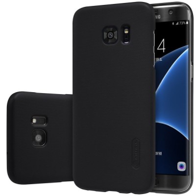 Samsung Galaxy S7 Edge (G935) Nillkin Frosted Shield melns plastmasas apvalks / vacins.lv