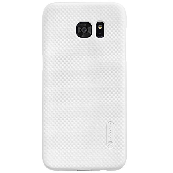 „Nillkin“ Frosted Shield dėklas - baltas + apsauginė ekrano plėvelė (Galaxy S7 Edge)