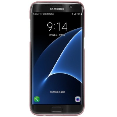 Samsung Galaxy S7 Edge (G935) Nillkin Frosted Shield rozs plastmasas apvalks + ekrāna aizsargplēve / Vacins.lv