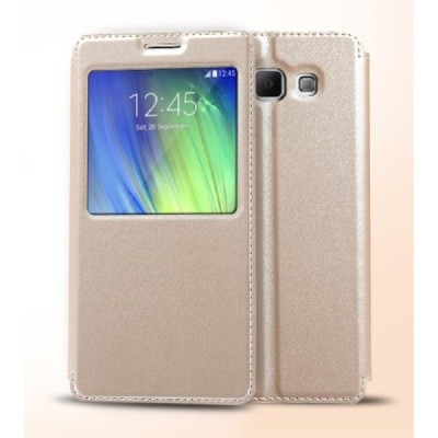 Samsung Galaxy A7 „Kalaideng“ Sun atvēramais zelta maciņš / Vacins.lv