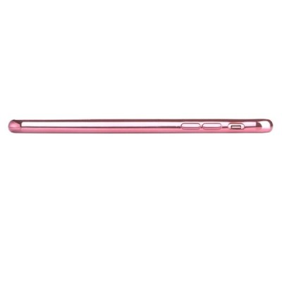 Apple iPhone 6s Devia Meteor Diamond silikoninis skaidrus permatomas rožinis dėklas su kristalais / Priedai.lt