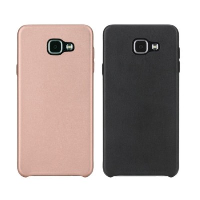 Samsung Galaxy A5 2016 (A510) „Rock“ Slim Leather juodas odinis dėklas - nugarėlė / Priedai.lt
