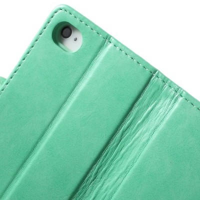 Mercury Sonata atverčiamas Apple iPhone 4 / 4S mėtinis odinis dėklas - piniginė / Priedai.lt
