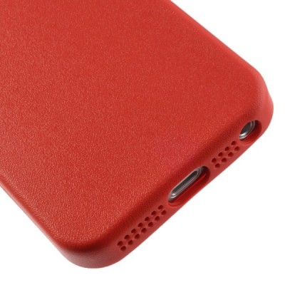 Apple iPhone 5S (5) cieta silikona (TPU) sarkans apvalks / vacins.lv