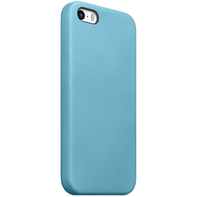 Apple iPhone 5S (5) cieta silikona (TPU) gaiši zils apvalks / vacins.lv