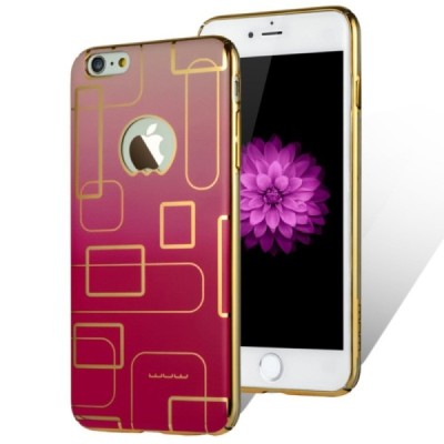 Apple iPhone 6s Plus „JLW“ Color Palette rožinis su auksiniais apvadais elegantiškas plastikinis dėklas / Priedai.lt