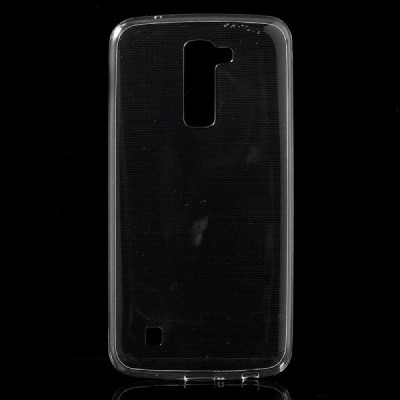 LG K10 (K420N) dzidrs (caurspīdīgs) cieta silikona TPU pasaulē planākais apvalks / Vacins.lv
