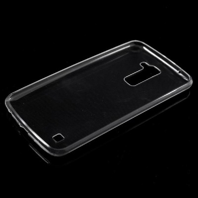 LG K10 (K420N) dzidrs (caurspīdīgs) cieta silikona TPU pasaulē planākais apvalks / Vacins.lv