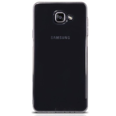Samsung Galaxy A5 2016 (A510) dzidrs (caurspīdīgs) cieta silikona TPU pasaulē planākais pelēks apvalks / Vacins.lv