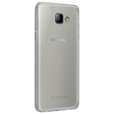 Samsung Galaxy A5 2016 (A510) skaidrus (permatomas) kieto silikono TPU ploniausias pasaulyje pilkas dėklas / Priedai.lt