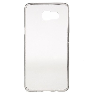 Samsung Galaxy A5 2016 (A510) skaidrus (permatomas) kieto silikono TPU ploniausias pasaulyje pilkas dėklas / Priedai.lt