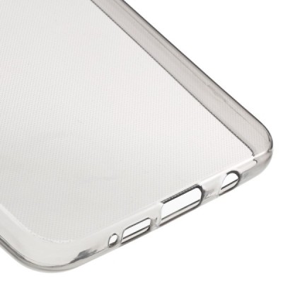 Samsung Galaxy A5 2016 (A510) skaidrus (permatomas) kieto silikono TPU ploniausias pasaulyje pilkas dėklas / Priedai.lt
