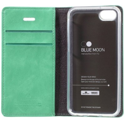 Mercury Blue Moon atverčiamas iPhone 5c mėtinis odinis dėklas - piniginė / Priedai.lt