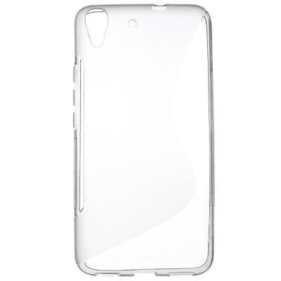 Huawei Y6 skaidrus (permatomas) kieto silikono TPU pilkas dėklas - nugarėlė / Priedai.lt