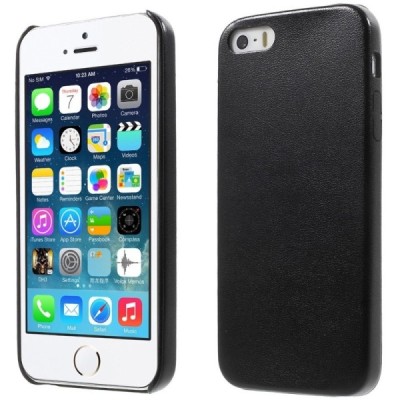 Apple iPhone 5s Slim Leather melns ādas itin plāns apvalks / Vacins.lv