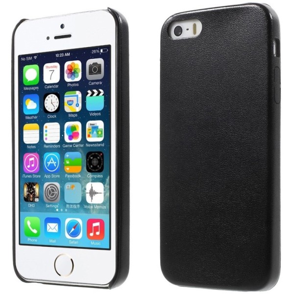 „Slim Leather“ ādas apvalks - melns (iPhone 5 / 5S / SE 2016)