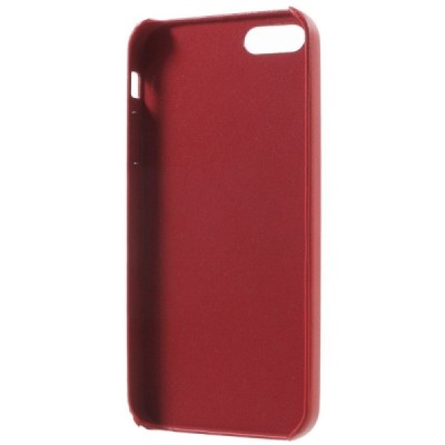 Apple iPhone SE (5, 5s) Slim Leather sarkans ādas itin plāns apvalks / Vacins.lv
