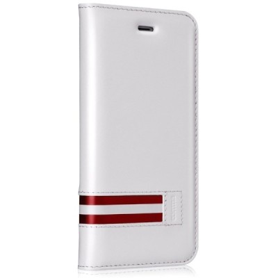Greznais „Comma“ sērijas ādas atvērams balts Apple iPhone 6 Plus (6s Plus) futrālis / Vacins.lv
