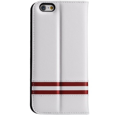 Greznais „Comma“ sērijas ādas atvērams balts Apple iPhone 6 Plus (6s Plus) futrālis / Vacins.lv