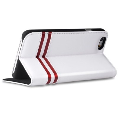 Greznais „Comma“ sērijas ādas atvērams balts Apple iPhone 6 Plus (6s Plus) futrālis / Vacins.lv