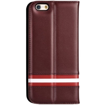 Greznais „Comma“ sērijas ādas atvērams tumši brūns Apple iPhone 6 Plus (6s Plus) futrālis / Vacins.lv