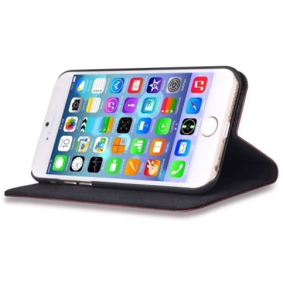 Greznais „Comma“ sērijas ādas atvērams tumši brūns Apple iPhone 6 Plus (6s Plus) futrālis / Vacins.lv
