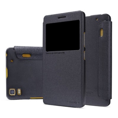 Lenovo K3 Note A7000 Nillkin Sparkle atvēramais melns futrālis / Vacins.lv