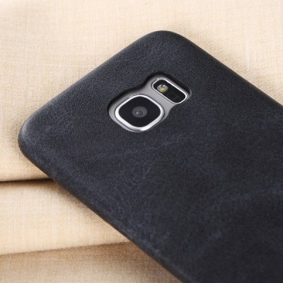 „X-Level“ Vintage Samsung Galaxy S7 Edge G935F juodas odinis dėklas - nugarėlė / Priedai.lt