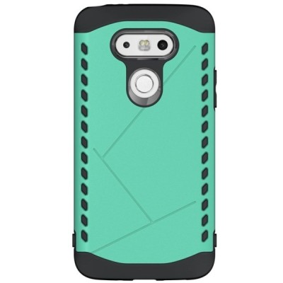 Sustiprintos apsaugos LG G5 H850 mėtinis kieto silikono (TPU) ir plastiko dėklas / Priedai.lt