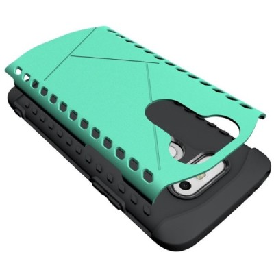Sustiprintos apsaugos LG G5 H850 mėtinis kieto silikono (TPU) ir plastiko dėklas / Priedai.lt