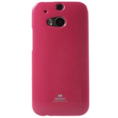 HTC One M8 tamsiai rožinis Mercury kieto silikono (TPU) dėklas / Priedai.lt