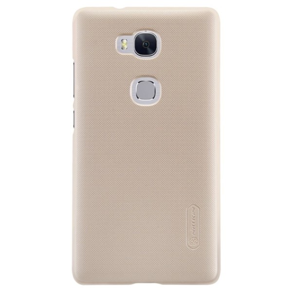 „Nillkin“ Frosted Shield dėklas - auksinis + apsauginė ekrano plėvelė (Honor 5X)