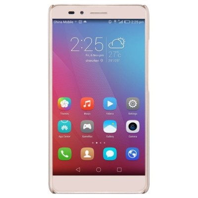 Huawei Honor 5X Nillkin Frosted Shield auksinis plastikinis dėklas + apsauginė ekrano plėvelė / Priedai.lt
