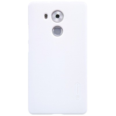 Huawei Mate 8 Nillkin Frosted Shield baltas plastikinis dėklas + apsauginė ekrano plėvelė / Priedai.lt