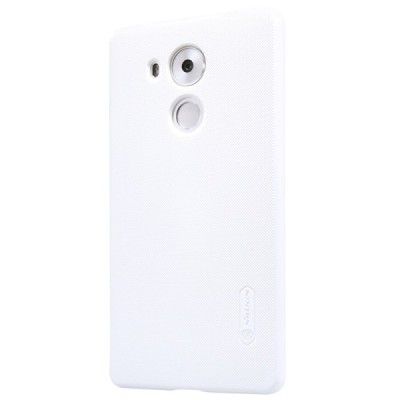 Huawei Mate 8 Nillkin Frosted Shield baltas plastikinis dėklas + apsauginė ekrano plėvelė / Priedai.lt