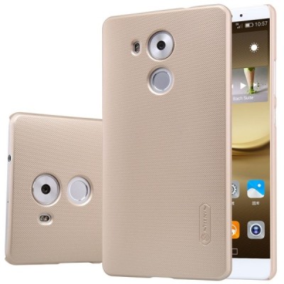 Huawei Mate 8 Nillkin Frosted Shield auksinis plastikinis dėklas + apsauginė ekrano plėvelė / Priedai.lt