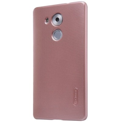Huawei Mate 8 Nillkin Frosted Shield rožinis plastikinis dėklas + apsauginė ekrano plėvelė / Priedai.lt