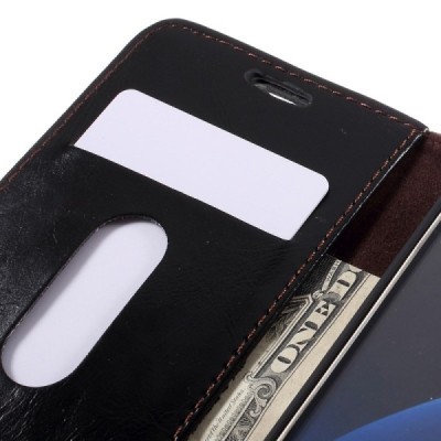 Samsung Galaxy S7 (G930) „CaseMe“ solidus atverčiamas juodas odinis dėklas - knygutė / Priedai.lt