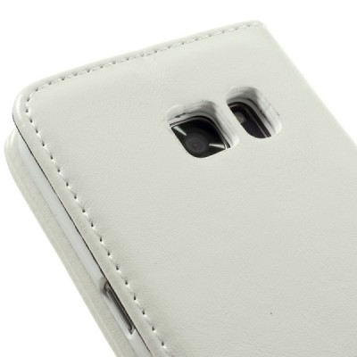Samsung Galaxy S7 (G930) „CaseMe“ solidus atverčiamas baltas odinis dėklas - knygutė / Priedai.lt